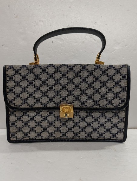 CELINE Handbag Canvas Triomphe Vintage