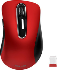 2.4G Wireless Mouse, 1400 DPI Mobile Optical Cordless Mouse with USB Receiver, P