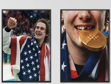 Jack Hughes USA Hockey 2026 Winter Gold Medal Poster 18x24", 24x36"