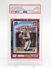 CALEB WILLIAMS 2024 DONRUSS OPTIC RED PANDORA ROOKIE #327 BEARS PSA 10 Q0004