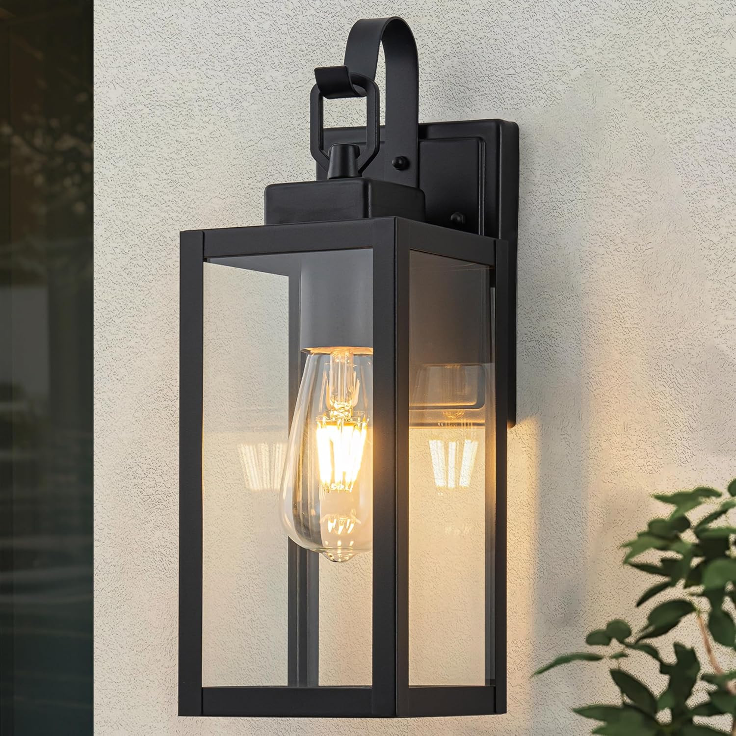Applique Esterna E27 Nera IP44 - Luci Parete Moderne Ingresso Casa
