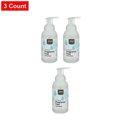 365 By WFM, Foaming Hand Soap, Fragrance Free, 12 Fl Oz - 3 Count