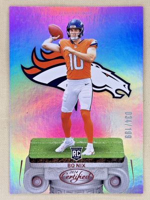 2024 Panini Certified Bo Nix RC Franchise Foundations Pink /199 Denver Broncos