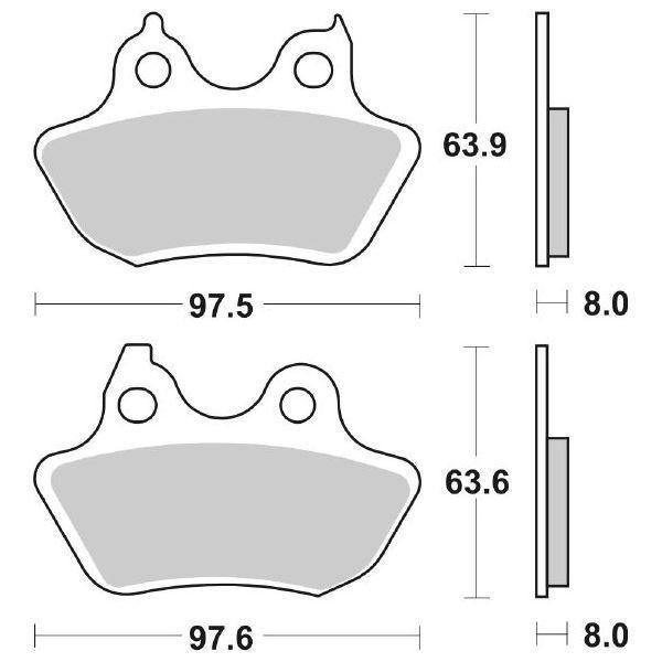 BremsbeläGe Hinten SBS 846 Ls Harley Davidson Flstfi Fat Boy F I 1450-image