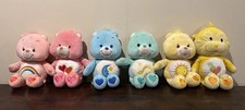 Lot of 6 Vintage 2002-03 Care Bears 10" Stuffed Plush w/ Cousin Playful Heart