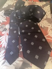 Giorgio Armani 100% Silk Black/gray diamonds  Woven Men's Classic Tie Designer