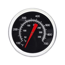 Grill Temperature Gauge for Char-Broil, Chargriller, Dyna-glo, 2"Dia, Silver 