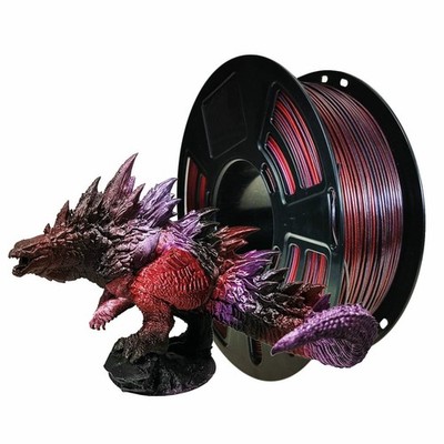 1.75mm PLA 3D Printer Filament 1kg Silk Galaxy Red Black Purple +/-0.05mm Acc...