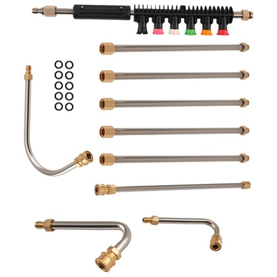 #ad 7x 15quot; Pressure Washer Extension Wand Brass 4000PSI 3x U Shape 6 Spray Nozzle $29.64