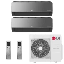 LG Art Cool Mirror Ductless Mini Split LGRED° Heat Pump System - 2-Zone -...