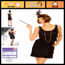 Roaring 20's Flapper Dress with Headband Costume - Vintage Party Outfit, Great f