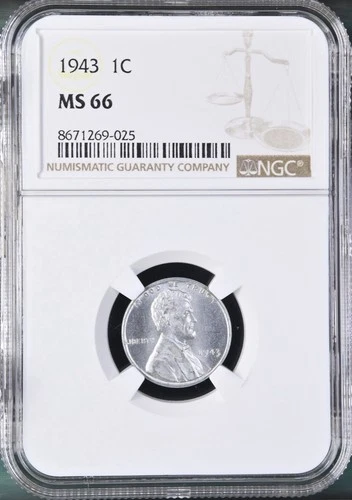 1943 1C  Lincoln Wheat One Cent NGC MS66   8671269-025