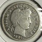 1901-P Barber Dime - (13-2)