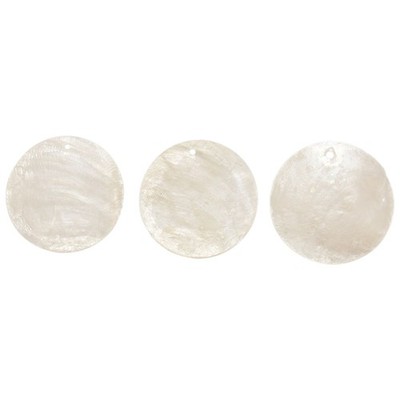 Plate Beads 100X Mother of Pearl Bead Shell Round 35mm N6F86264