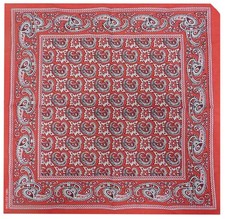 Lot of 3 Vintage Red Paisley 22"x22" Cotton Bandana Bandanna