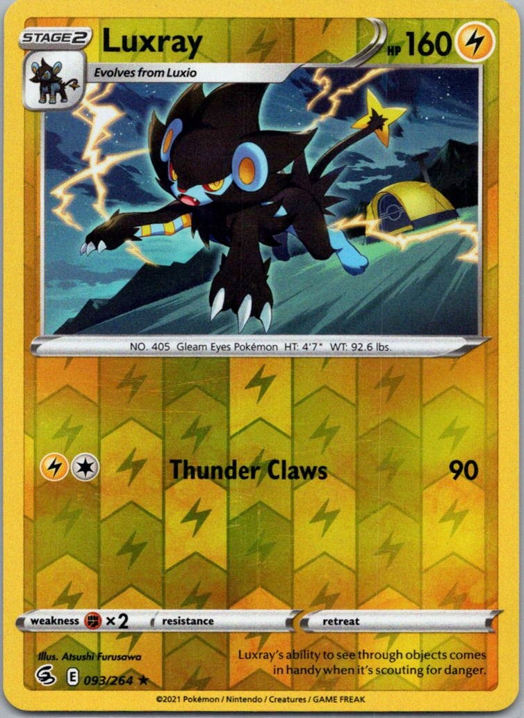 Pokemon TCG Luxray 93/264 Fusion Strike Rev Holo NM