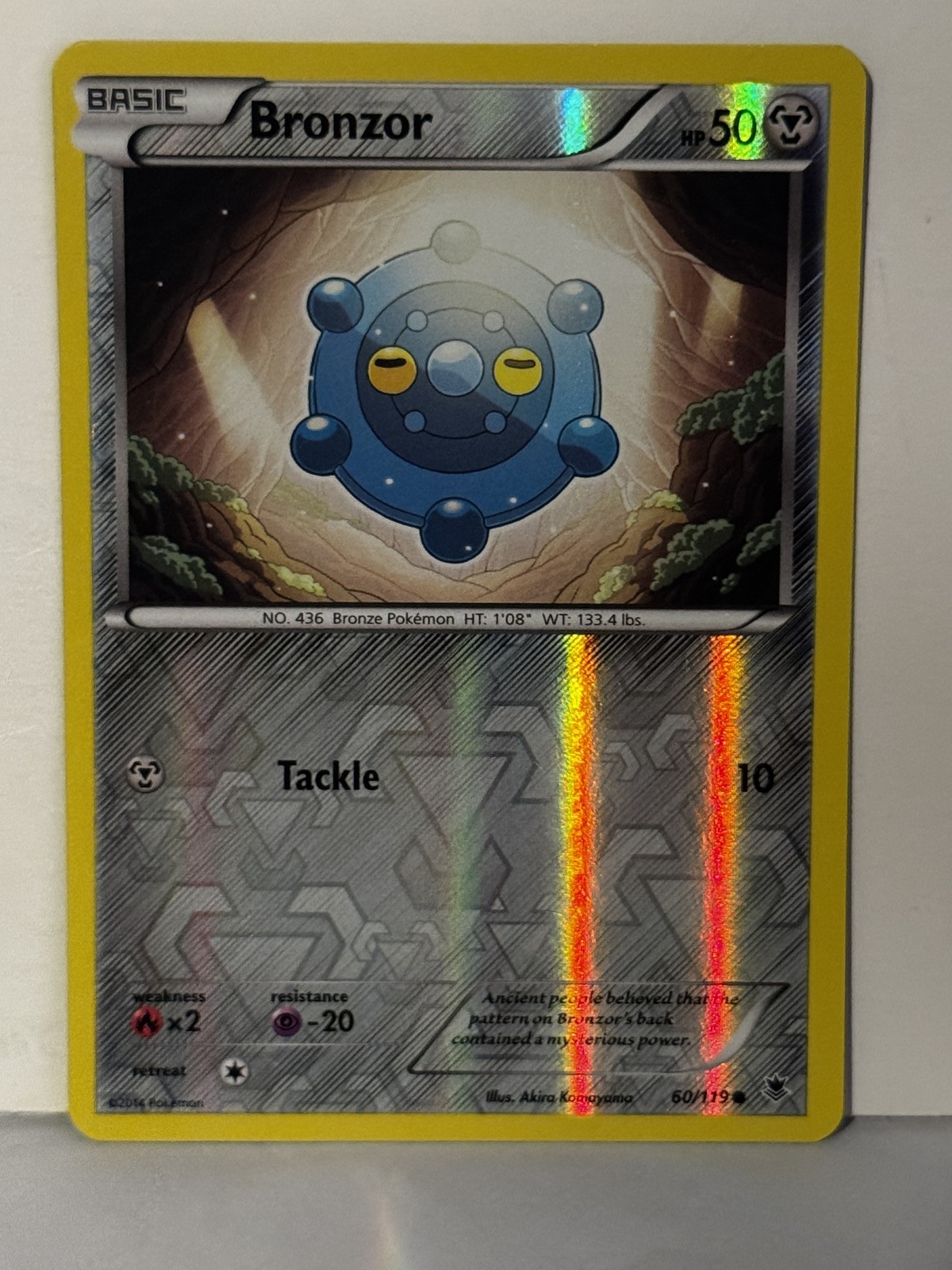 Bronzor Reverse Holo 60/119 XY - Phantom Forces NM Pokemon Fast Ship