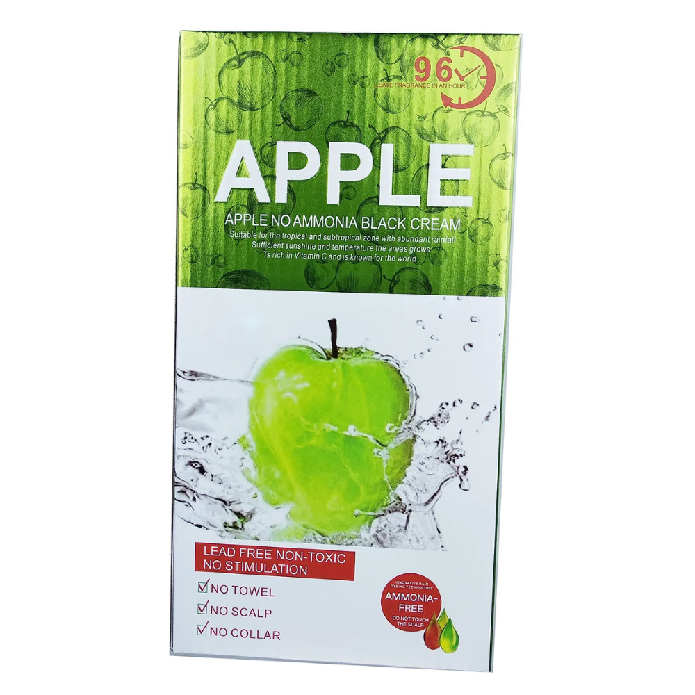 MOKERU Apple Hair Color Cream Black No-Ammonia Hair Dye for Men & Women