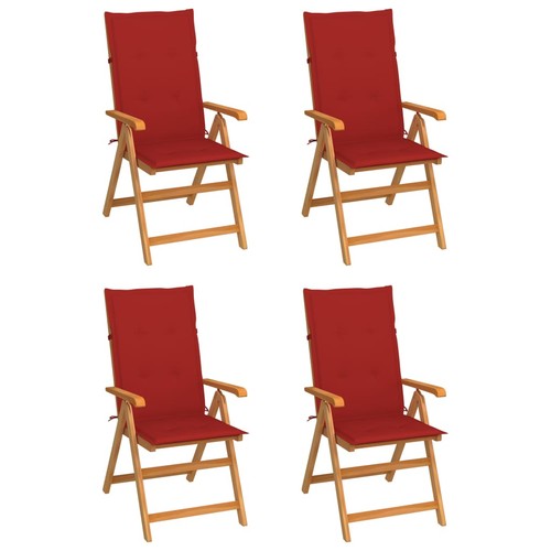 vidaxL Patio Chair with Cushions Outdoor Garden Furniture Solid Wood Teak vidaXL - Picture 12 of 60