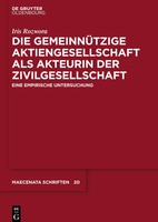 Iris Rozwora | Die GemeinnüTzige Aktiengesellschaft Als Akteurin Der...