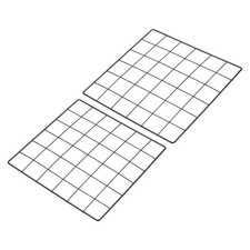 12"x12" Wire Grid Panel 2 Pcs Wall Grid Decorative Board Photo Display Black
