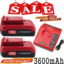 2Pack 18 Volt 3.0Ah Battery for Porter Cable 18V PC18BLX PC18BL OR Charger