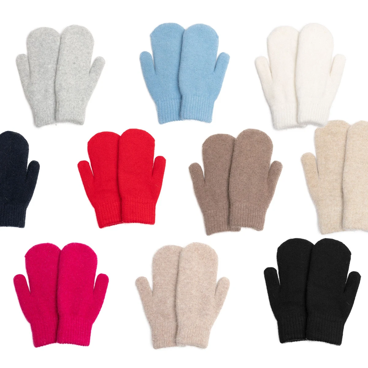 Ktyhome Fleecehandschuhe 10 Stück Warme Wnterhandschuhe,Touchscreen