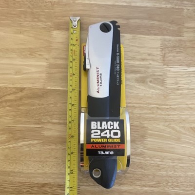 Tajima G-SAW 240 ALUMINIST Folding Saw Steel Blade Aluminum Plastic Handle Black