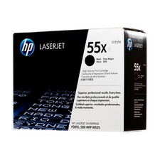 HP 55X CE255X Genuine High-Yield Black Toner Cartridge for LaserJet P3015