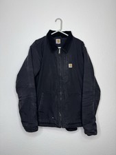 Carhartt Full Swing Armstrong Jacket L Tall Black Corduroy Collar Chore Coat