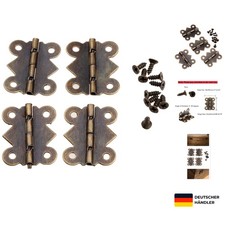 Mini-Scharnier Eisen Antik Bronze 4 Stück für Schmuck- und Holzkisten