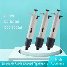 Adjustable Volume Pipette Single Channel Micropipette High Precision Pipettor