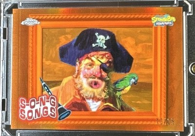2025 Topps Chrome SpongeBob Squarepants S-O-N-G SONGS Orange Refractor /25