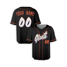 Personalized San Francisco Giants Jersey Black City Connect Style Giants Printed