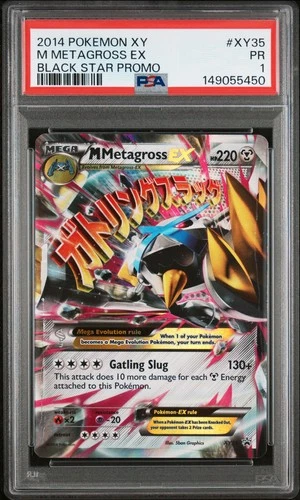 2014 POKEMON XY BLACK STAR PROMO #XY35 M METAGROSS EX PSA 1
