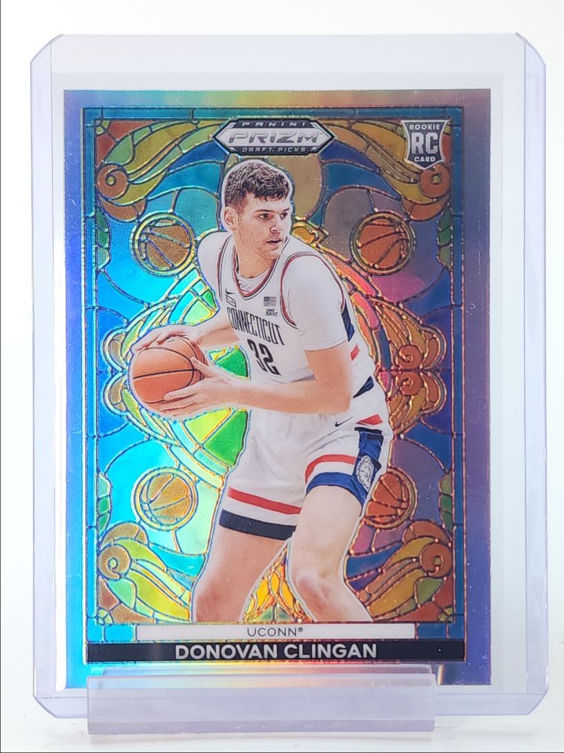 DONOVAN CLINGAN 2024-25 PANINI PRIZM DRAFT STAINED GLASS ROOKIE SSP RC Q2444