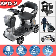 GLIDEZONE Peak 1000W Mobility Electric Scooter Travel for Adult with Seat Basket