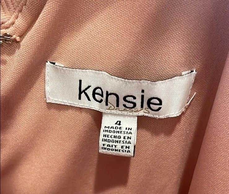 Mini Vestido KENSIE Rosa Cuello en V (Talla 4) Foto 3 de 4