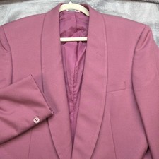 After Six Pink Tuxedo Jacket Shawl Lapel Vintage 80s Miami Vice Mens 37R Formal
