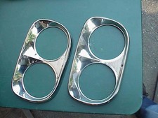 1959 Ford Truck Headlight Doors Bezels Nice Pair Left Right 1959 Ford Truck Headlight Doors Bezels Nice Pair Left Right