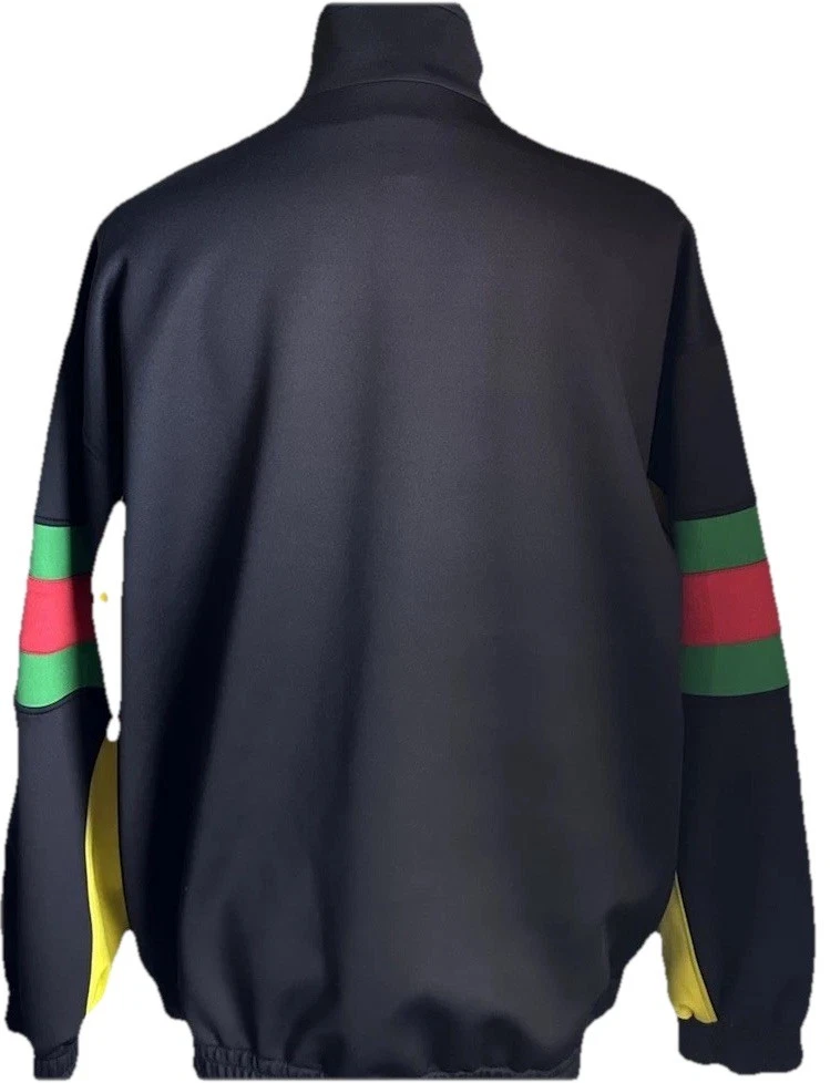 Giacca Gucci uomo GG Track nera multicolore taglia XL nuova con etichetta $3200