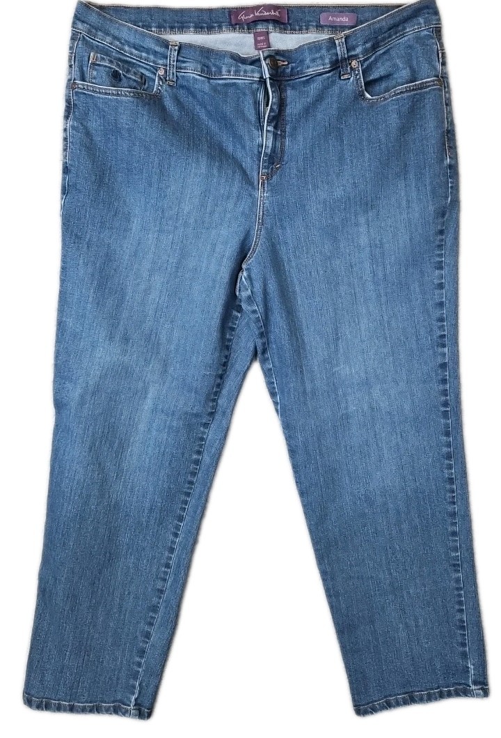 Women's Size 18w Short Medium Wash Blue