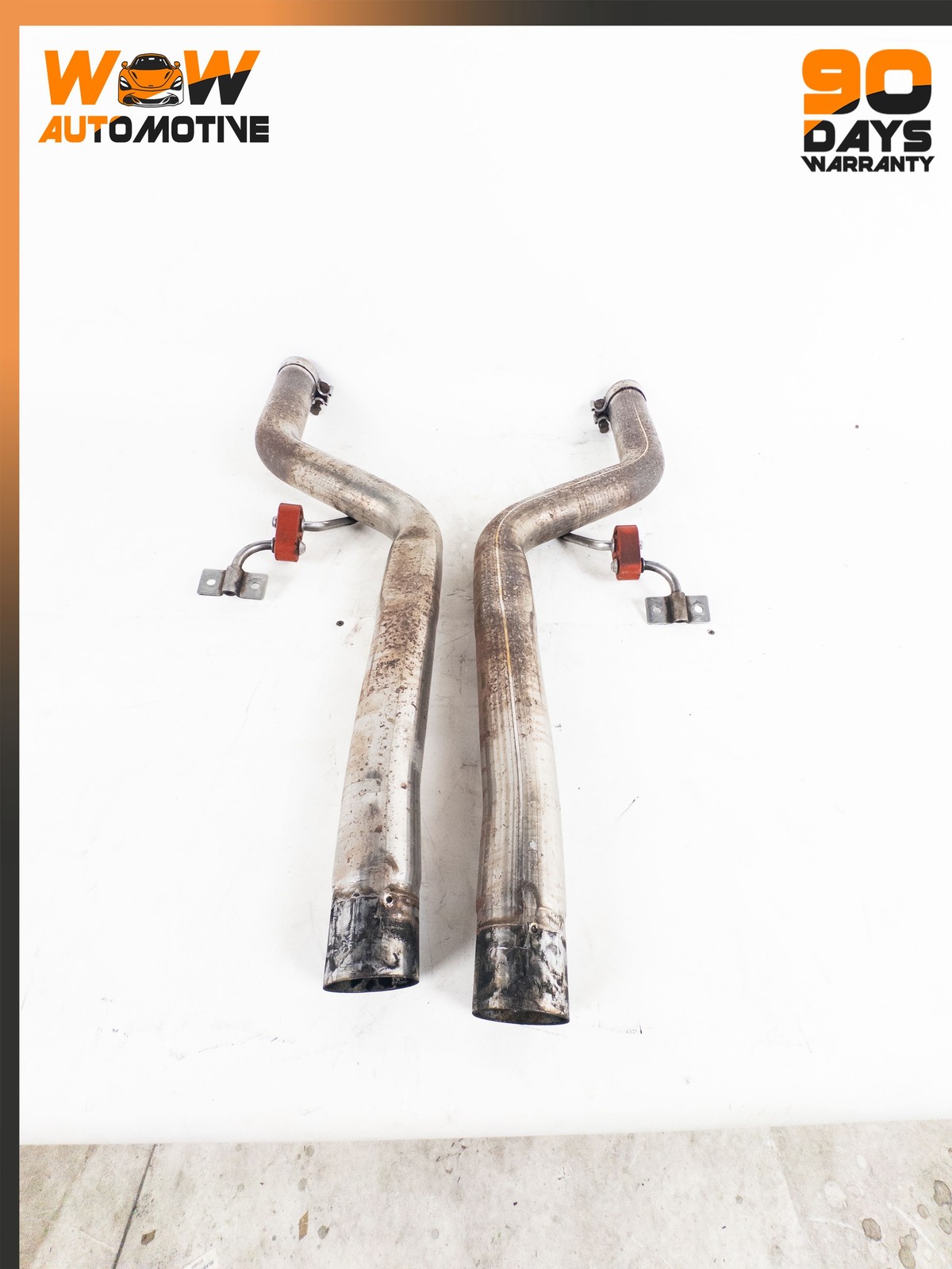 08-19 MASERATI GRANTURISMO REAR LEFT RIGHT EXHAUST PIPE ASSEMBLY SET OEM
