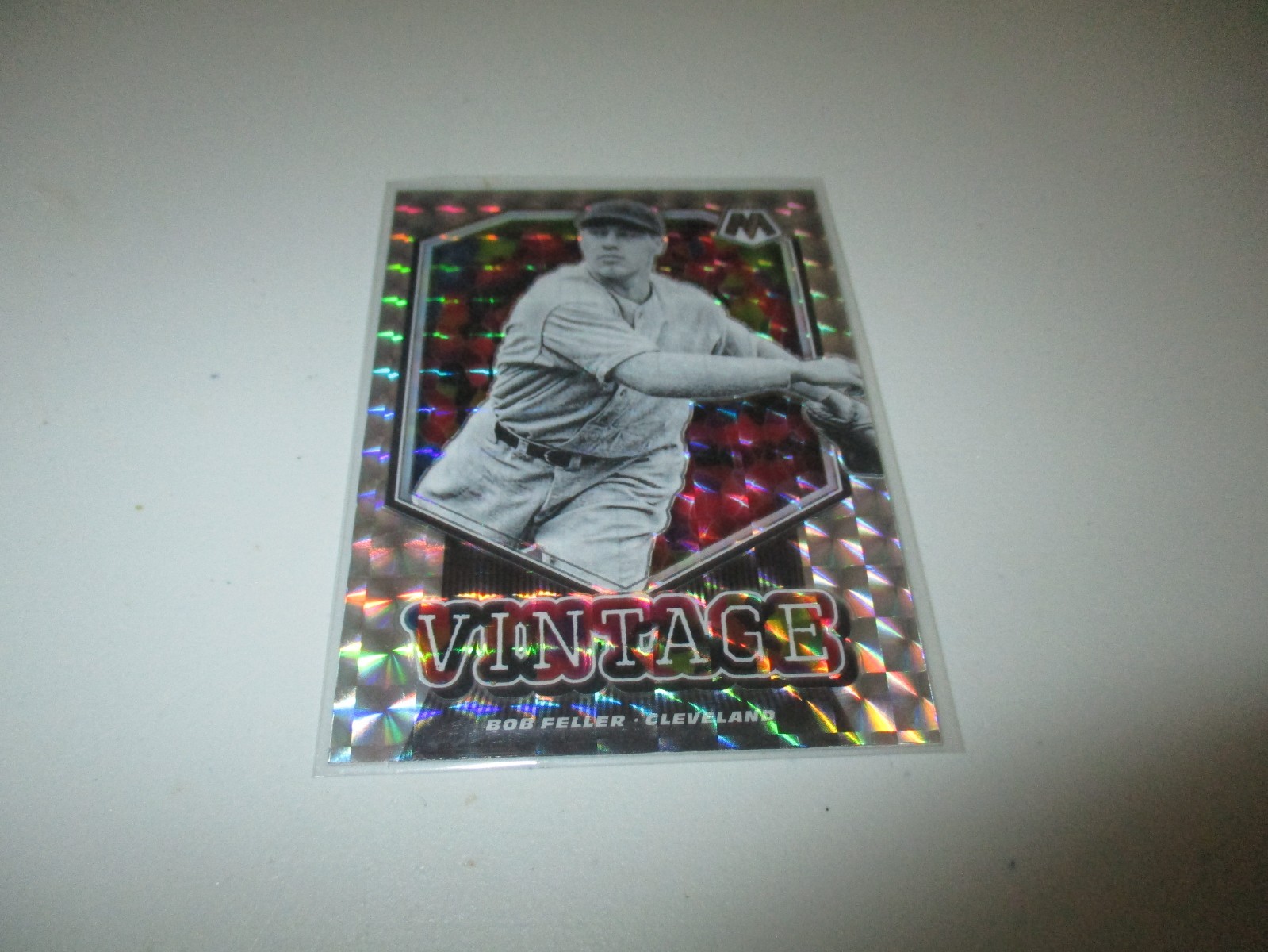 Bob Feller 2021 Panini Mosaic Vintage Silver Prizm #V12
