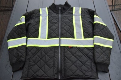 GSS Safety Jacket Mens Large Yellow Class 3 Hi-Vis Reflective Type R Rain