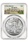 2026-W Enhanced Silver Eagle 250 FDD CAC MS70 (1776-2026) Battlefield