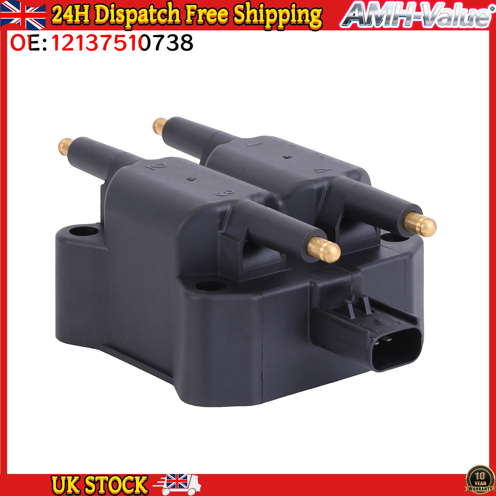 IGNITION COIL PACK FOR MINI 1.6 COOPER ONE S R50 R52 R53 2001-2006 12137510738 - Image 3