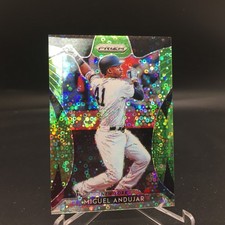 Miguel Andujar 2019 Panini Prizm Lime Green Donut Circles 110 #/199 Yankees