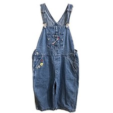 Looney Tunes Denim Cropped Overalls Tweety Sz Medium