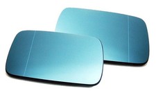 Spiegel Glas L+R Au&szlig;enspiegel Asph&auml;risch Blau Beheizt passend f&uuml;r BMW E46 Cabrio